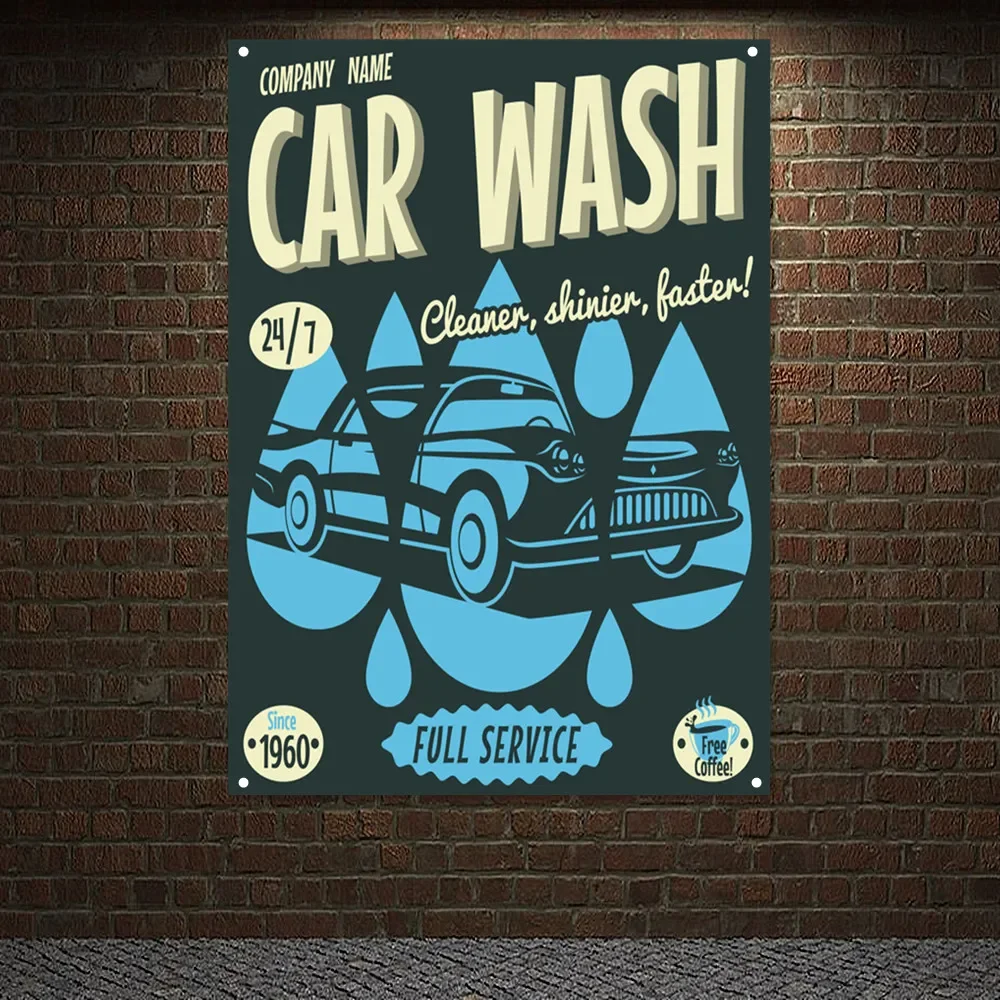 Vintage CAR WASH FULL SERVICE  - Auto Repair Shop Banners recensie en prijs