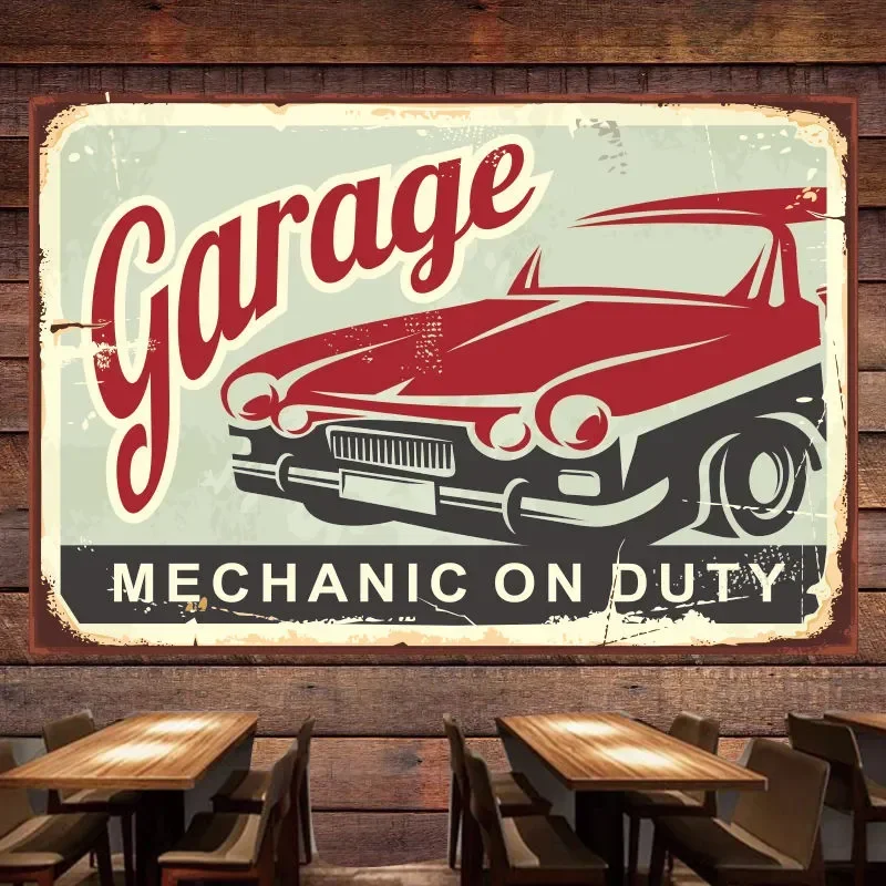 MECHANIC ON DUTY Vintage Cars  - Auto Repair Shop Banners recensie en prijs